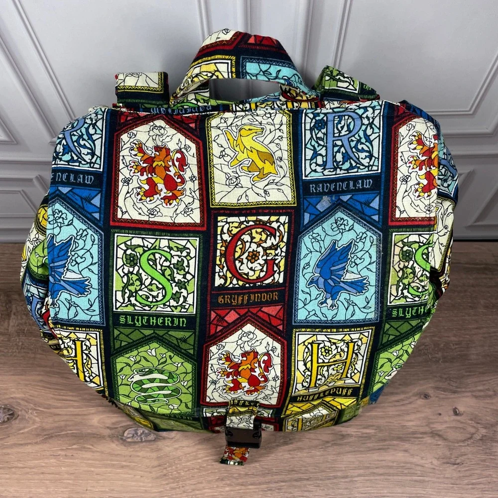 Lara Howe Designs Handmade Harry Potter Hogwarts Backpack with Gryffinoor Patch